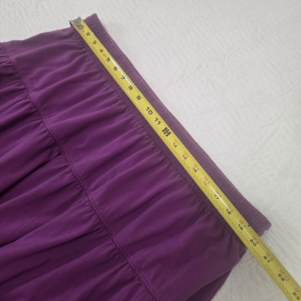 Woman Within 4X Purple Tiered Skirt Plus Size‎ Elastic Waist Casual Comfy - Picture 4 of 10